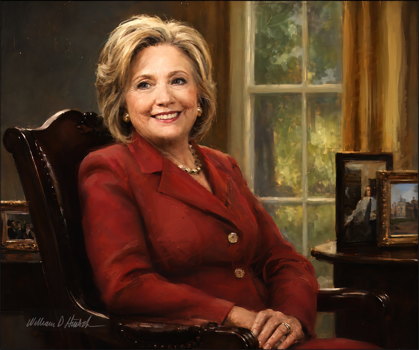 Portrait of Secretary Hillary Clinton by William Dean Hinsch