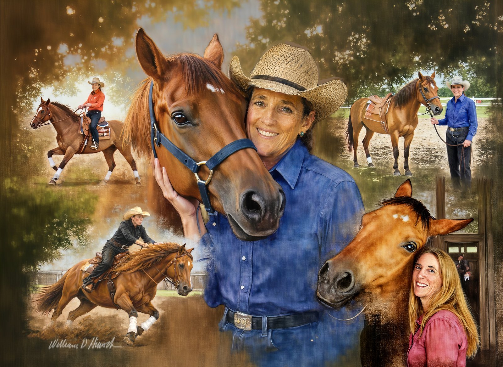 Nancy and Jake, portrait of Ohio astronaut Nancy Currie-Kregg with her horse Jake by William Dean Hinsch