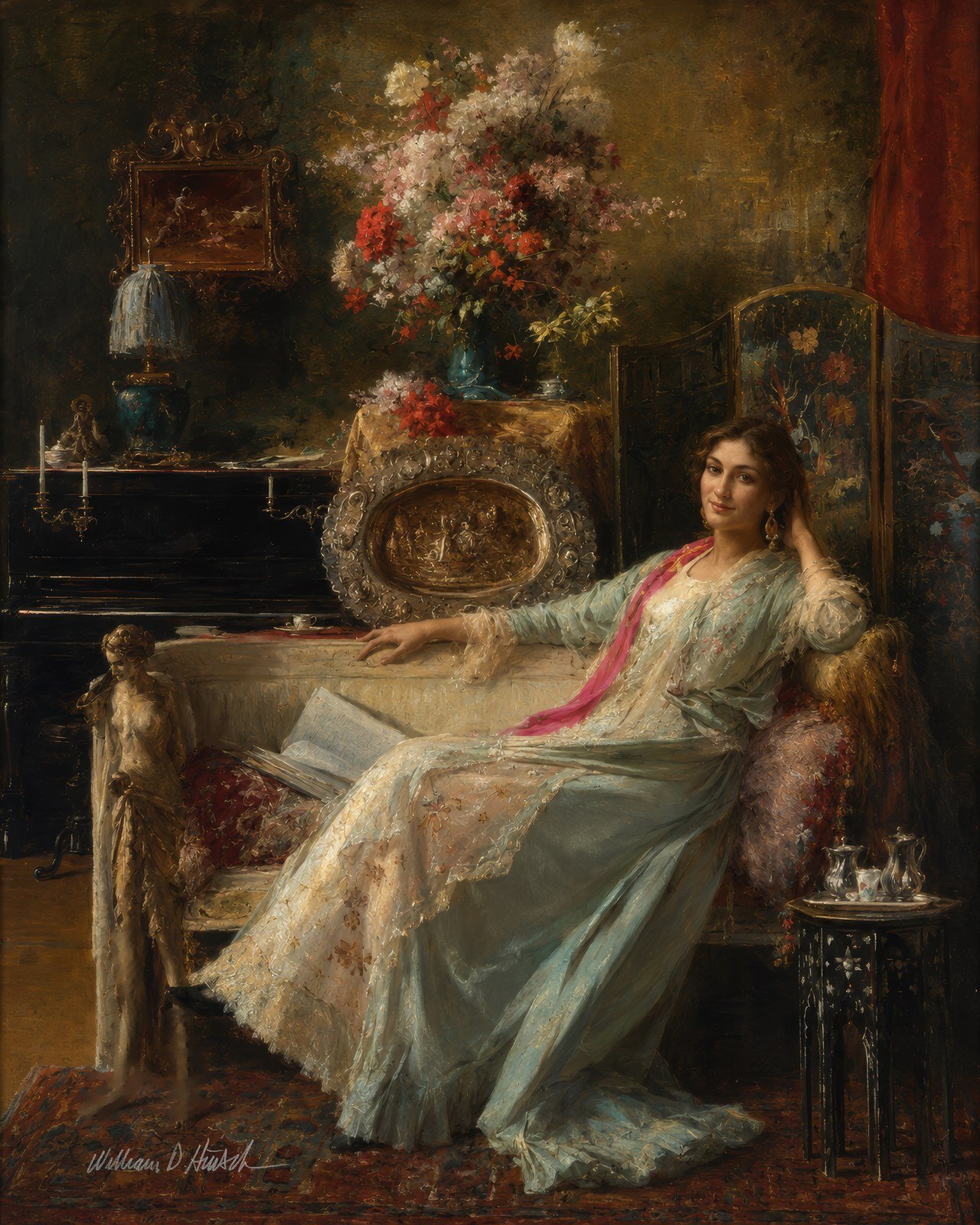 Portrait of Senna in a Victorian-style parlor by William Dean Hinsch
